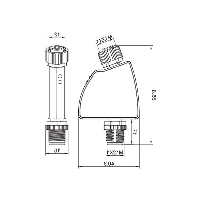 IO-Link Hub, 1 AI， PT100热电偶模拟适配器，0AC041