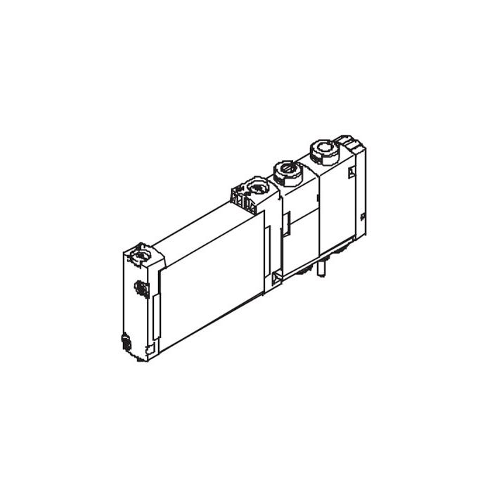 Plate valve G1/8, three position five-way valve, external pilot, middle sealed, valve width 14 mm, FAS-B14-P53C-Z, 8140610180